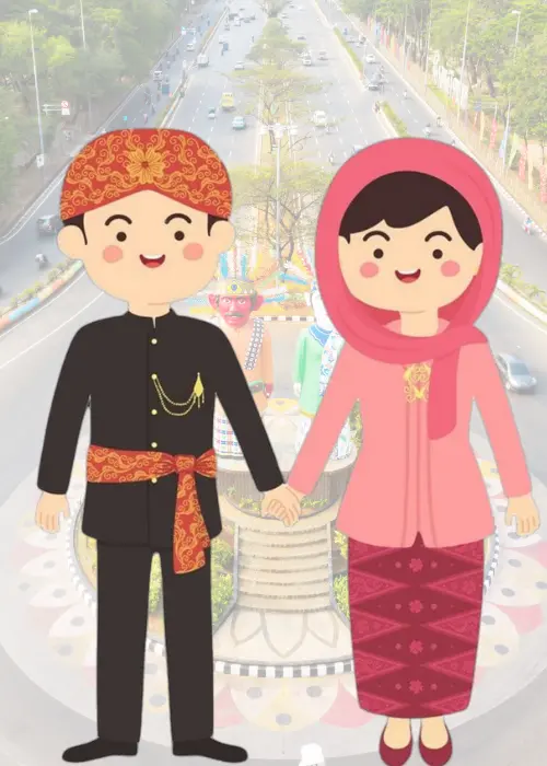 Kartun Animasi Mempelai Betawi