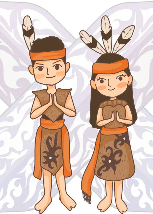 Kartun Animasi Mempelai Dayak Kartun Animasi Mempelai Dayak